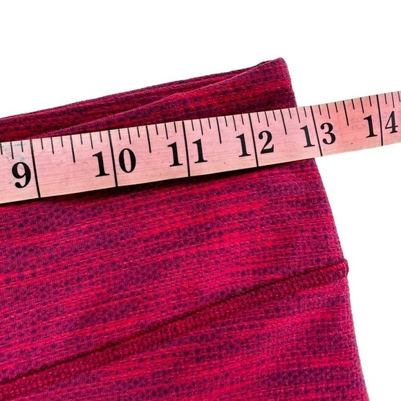 Lululemon Wunder Under Crop II red pink berry space dye leggings 4 - Picture 13 of 16
